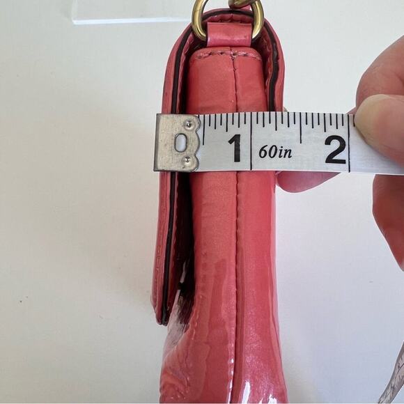 Coach Kristen Coral Patent Leather Wristlet Clutch - Picture 12 of 14